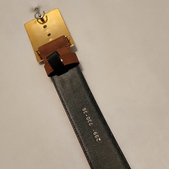 ESCADA MADE IN ITALY LARGE E BELT & BUCKLE SIZE 36 299-730-36 main image 13